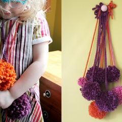 Thumbnail image for DIY pom pom necklaces with the littles