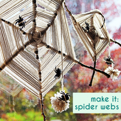 Thumbnail image for halloween DIY: yarn, sticks, & spider webs