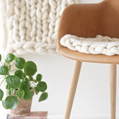 Thumbnail image for make it: handknit wool roving cushions