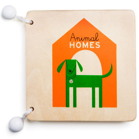 kid-o animal homes wooden book