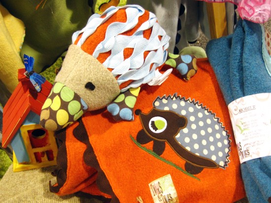Twirls and Twigs Eco stuffed porcupine hedgehog toy and blanket