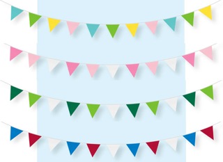 Hip Hooray Eco Garlands Reusable Party Pennant Banners