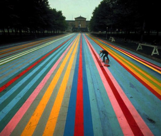 Gene Davis Public Artist Paints Streets Bright Colors