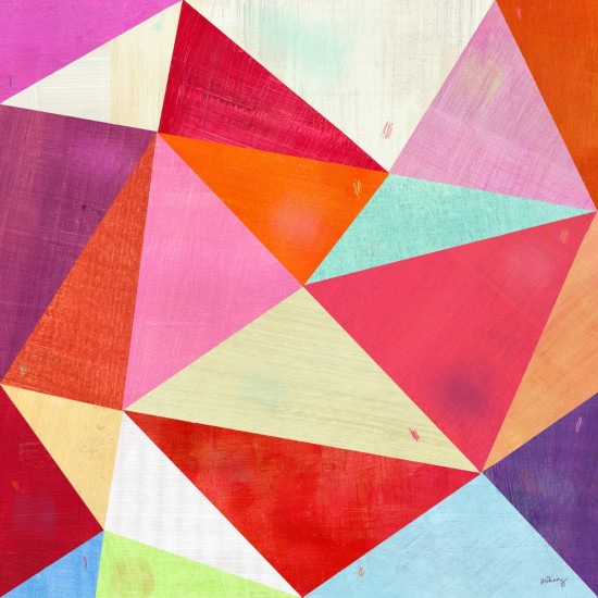 Pink Triangle Prism Art Print from Two Ems