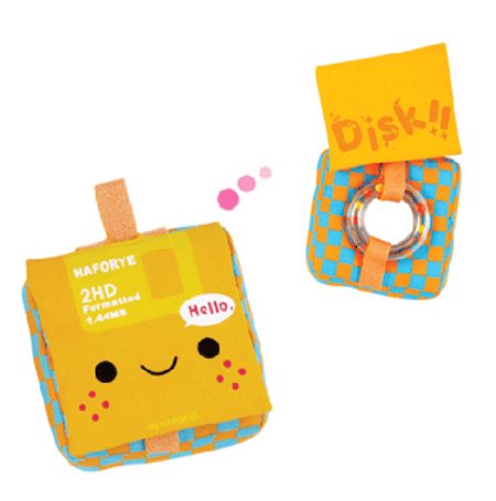 Stuffed radio Japanese Design Rattle Teether Infant Travel Activity Toy