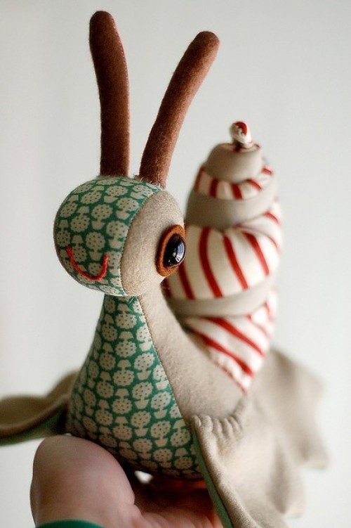 handmade stuffed snail photo from M_Soto's Flickr Stream