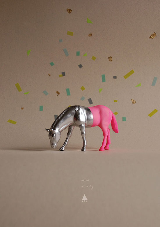 The Good Machinery Upcycled Plastic Animals with gilded paint - beautiful playful decor