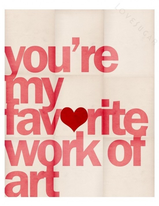 typography art print love message for kids nursery decor and loved ones valentine's gifts.