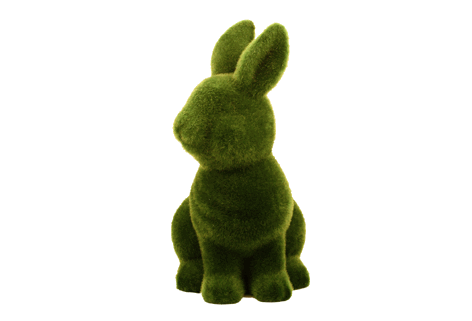 Grass Flocked Bunny Rabbit Bank - perfect for Spring and Easter