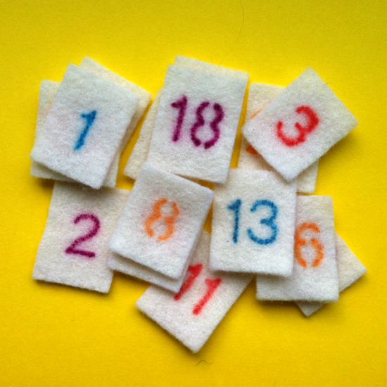 DIY quick and easy no-sew felt handmade numbers for preschool learning and counting