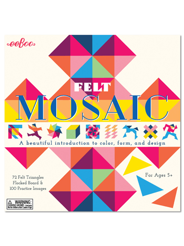 Eeboo Felt Mosaic Puzzle Set for Kids