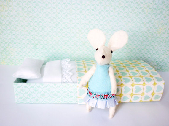 Atelier Pompadour handmade matchbox animals on etsy - bunny, mouse, hedgehog, bear dog