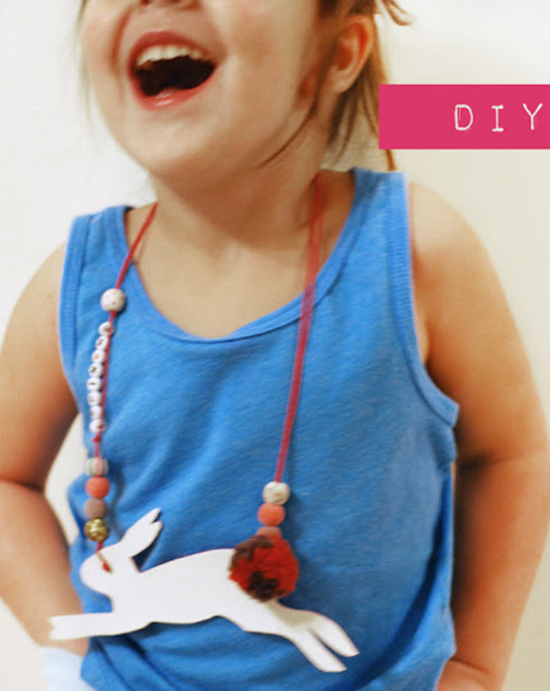 Celina from Petit a Petit and Family Blog shares a DIY Animal Necklace tutorial for Kids!