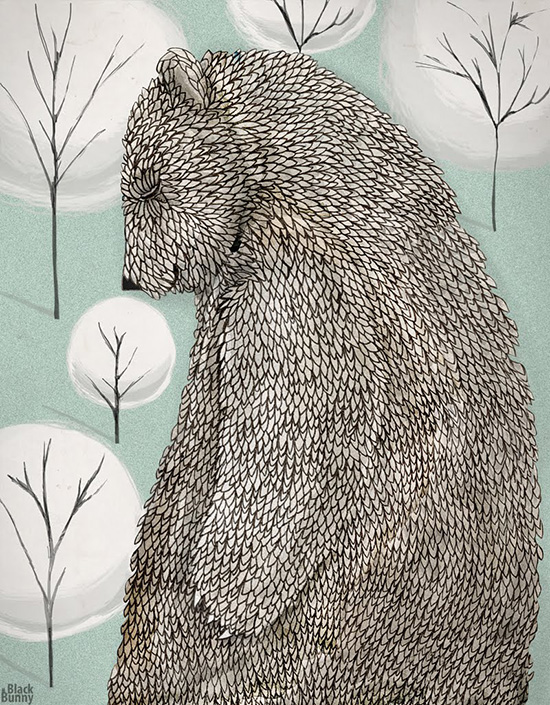 Bear Illustration by Black Bunny