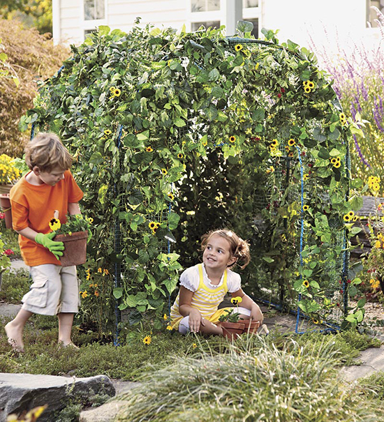 Garden Fort with vines or sunflowers for kids from Hearthsong