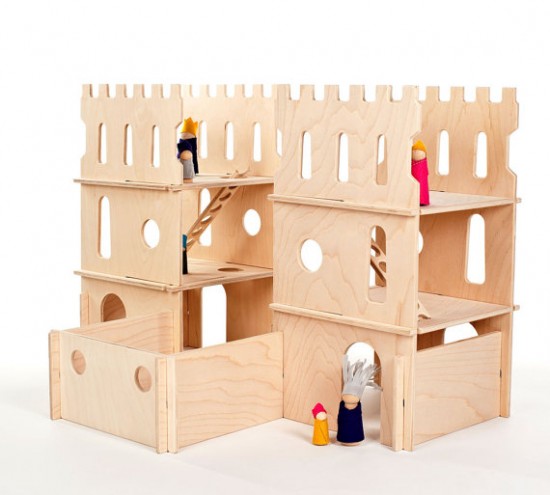 Modular Handmade Wooden Castle Playset from Manzanita Kids on Etsy - Montessori Waldorf