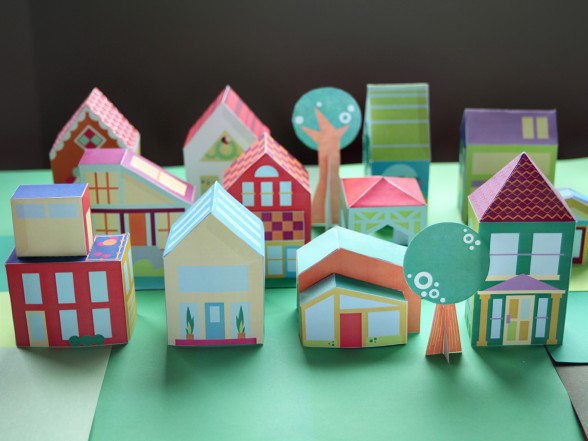 Free printable houses and town from the neighborhood by vivint