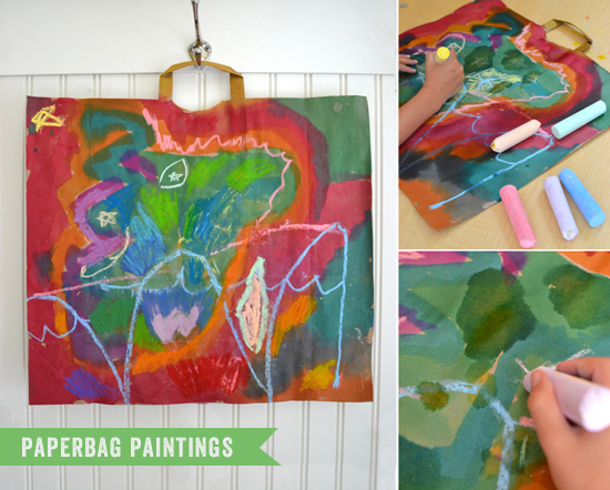 Diy Paper Bag Paintings Kids Fall Craft Mixed Media Art For Small Big
