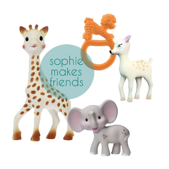 Sophie Giraffe -  retro 100% all natural rubber teethers for babies and infants