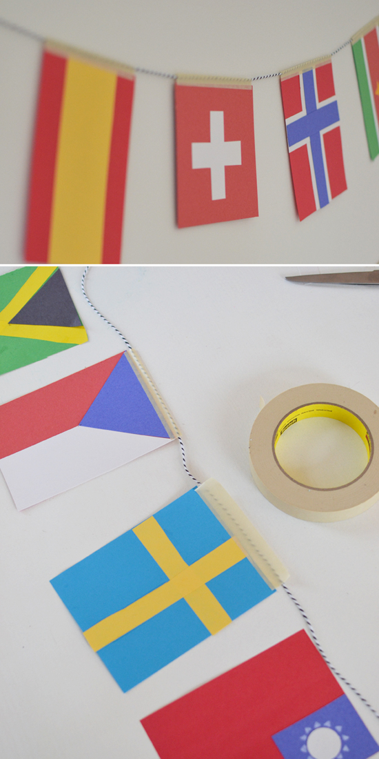 olympic flag garland ~ craft and learn about the world ~ sochi 2014 | small for big