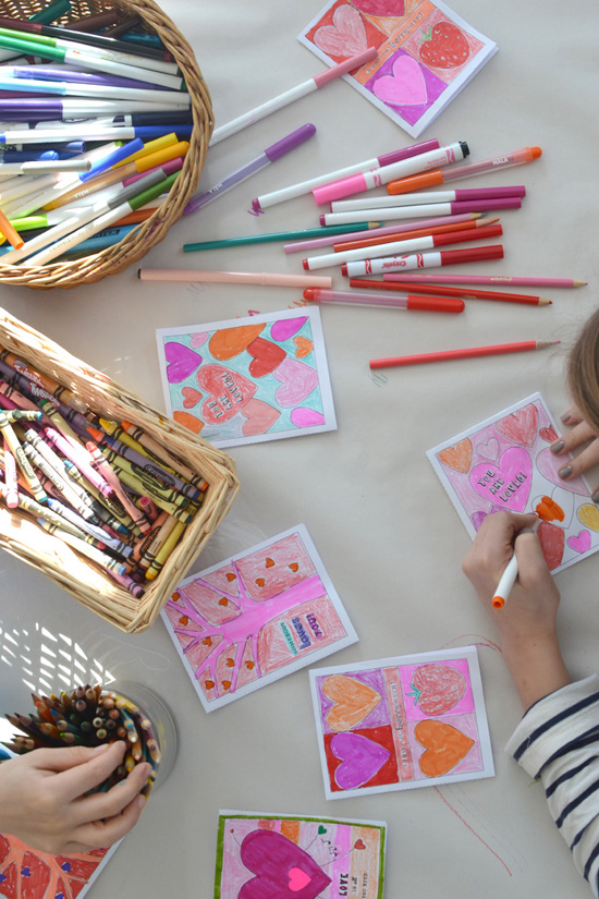 valentine coloring pages {printable} | small for big