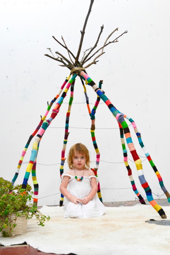 yarn teepee with fiber artist Natalie Miller