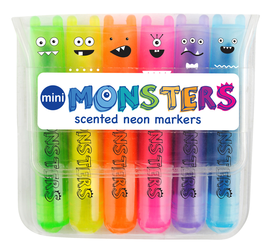Mini Monster Scented Marker Pens from International Arrivals - Art Supplies for Kids