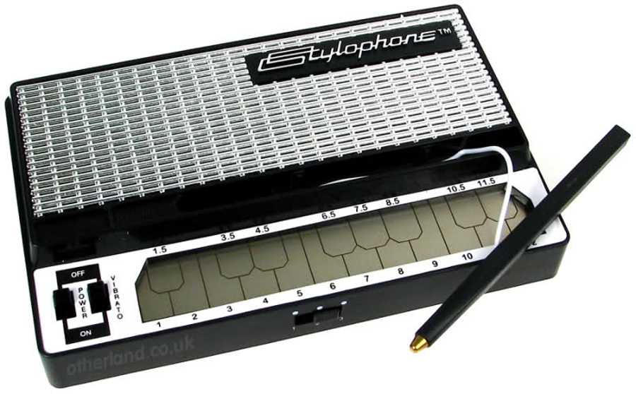 Electronic musical instruments for kids - stylophone retro synthesizer mini keyboard and beatbox rhythm machine