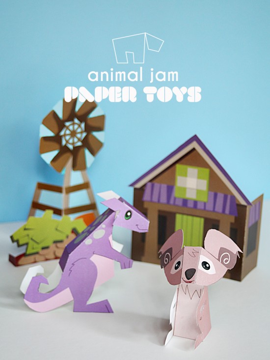 National Geographic Kids Animal Jam Game Paper Printables - Kangaroo, Koala, and House