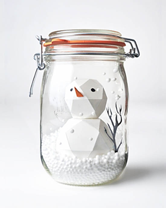 Snowman in  a Jar christmas decoration from Le Parfait