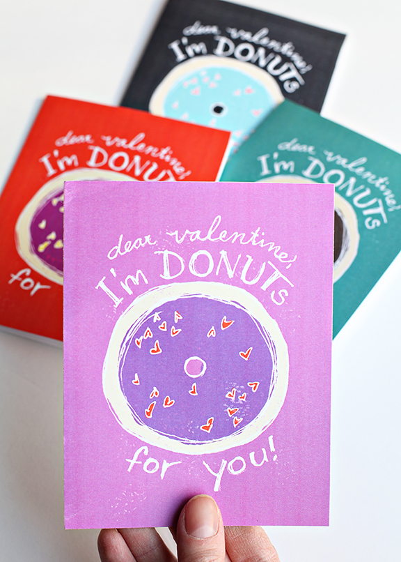 DIY Valentines Printables - Valentines Printable Craft Project - Valentine Donuts Cards | Small for Big