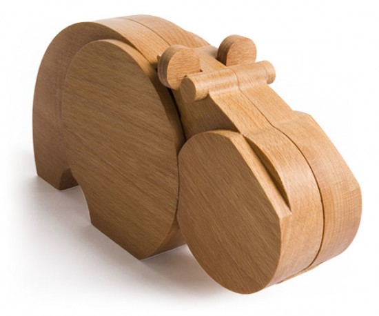 Wooden Hippo Toy - European Wood Toys - Modern Toy Animals | Small for Big