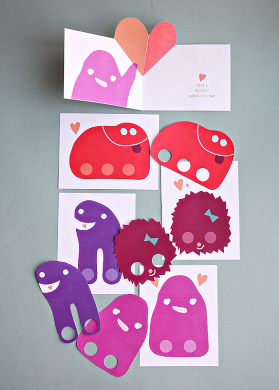 DIY Printable Paper Craft Projects for Kids - Valentines Crafts - DIY Kids Class Valentines