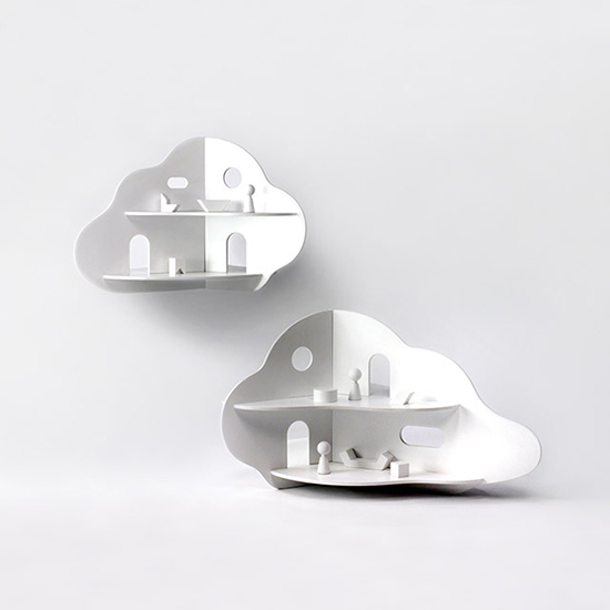 Cloud House - Modern Wood Dollhouse - Rock & Pebble handmade toys | Small for Big