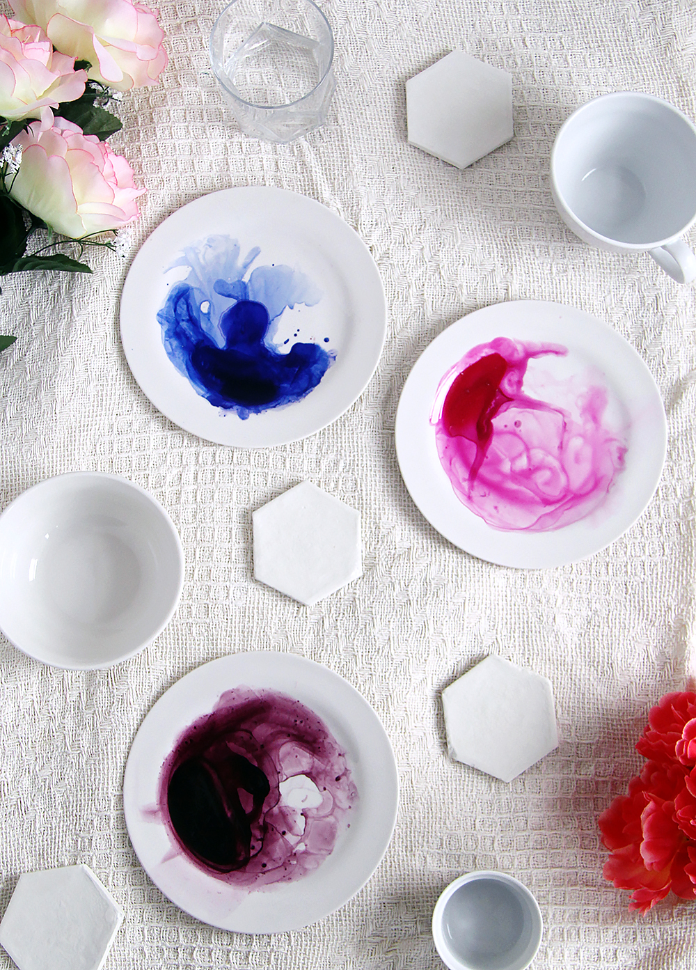 DIY Watercolor Plates - Modern Painted Plates - Make these Plates | Small for Big