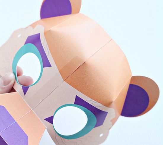 Printable Bear Mask - Mask Paper Craft for Kids - Cricut Explore Bear Paper Mask