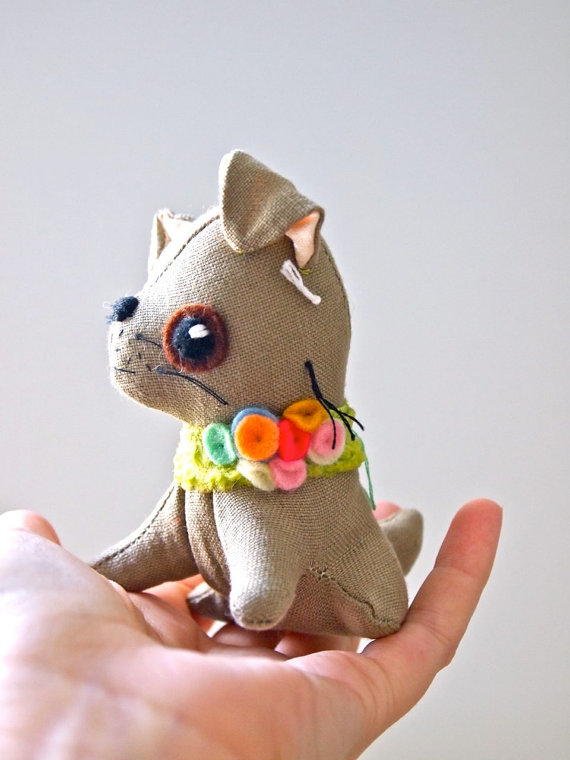 Handmade Pug Stuffed Toy - Stuffed Animals - Jess Quinn Small Art | Small for Big