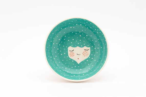 Marinksi Handmade Serving Bowl - Ceramic Bowls - Handmade dishware with illustrations | Small for Big