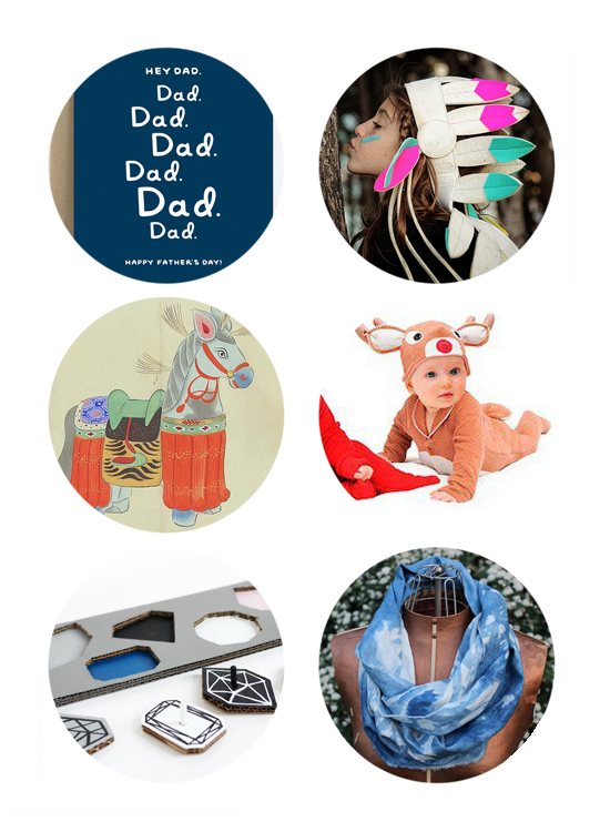 This week's top links include Fathers Day Cards, Handmade Headdresses, Japanese Vintage Toys, Jewel Shape Sorter DIY, Sky print scarves.