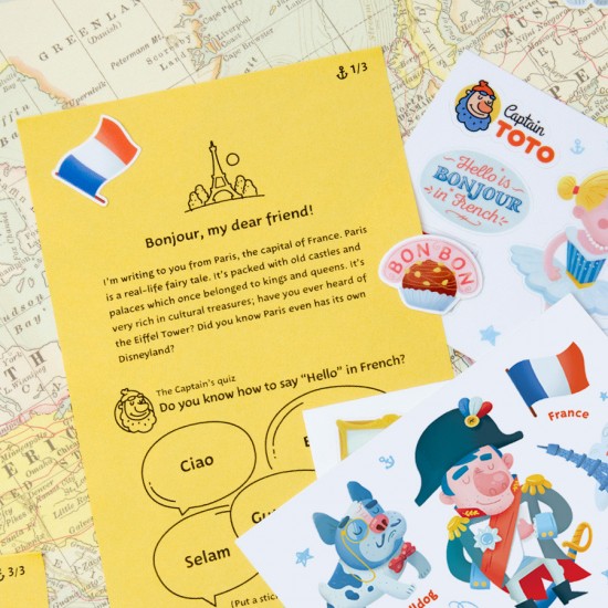 Captain Toto monthly subscription travel sticker and activities