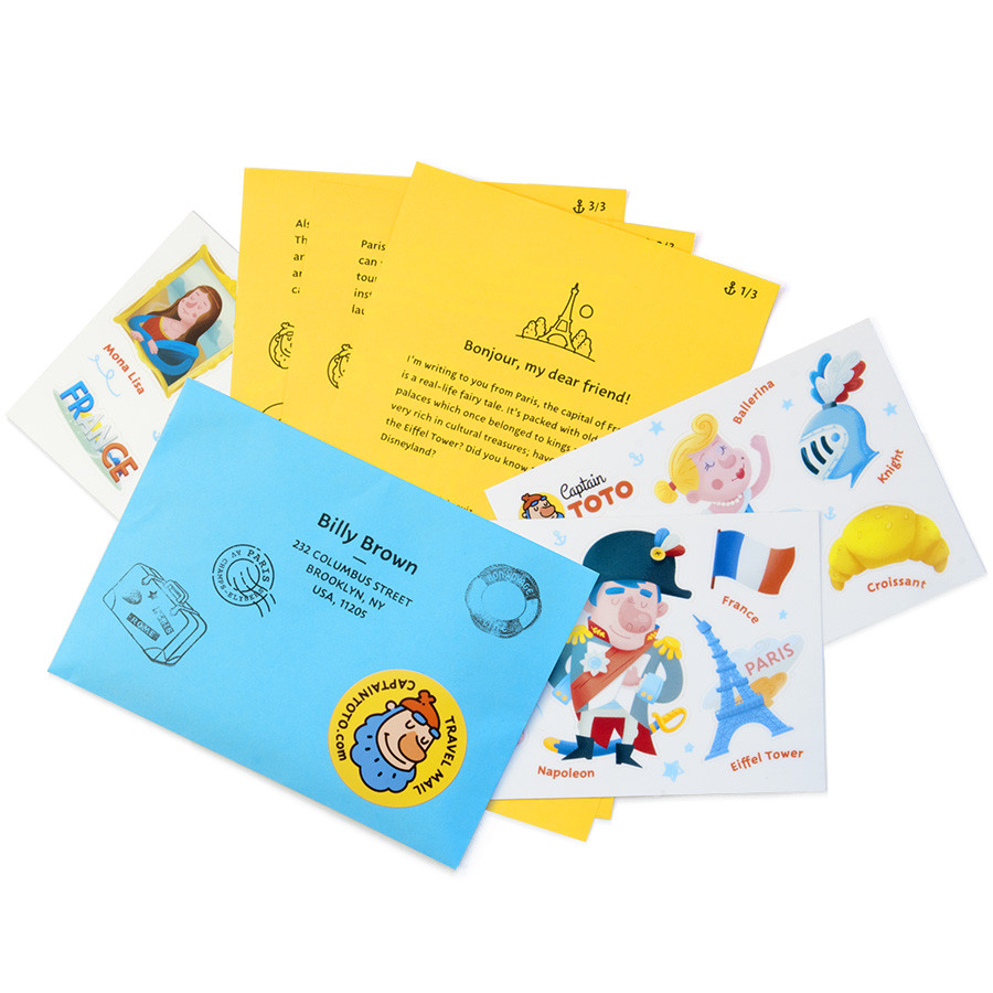 Captain Toto Stickers - Sticker Subscription for Kids - Travel Activities for Kids | Small for Big