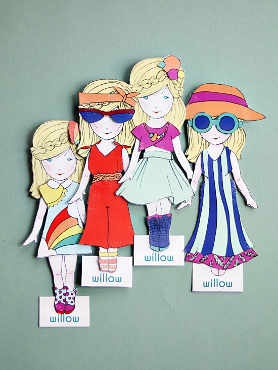 Willow Paper Doll - Smallful printable paper dolls - diy paper crafts for kids