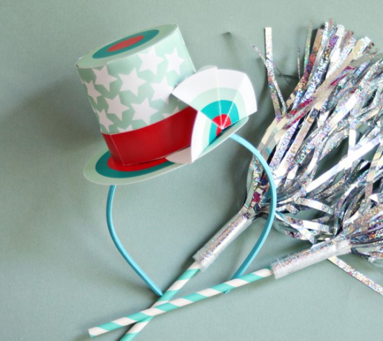 Printable 4th of July Top Hat - Paper Crafts for Kids - Patriotic 4th of July Hat DIY Project