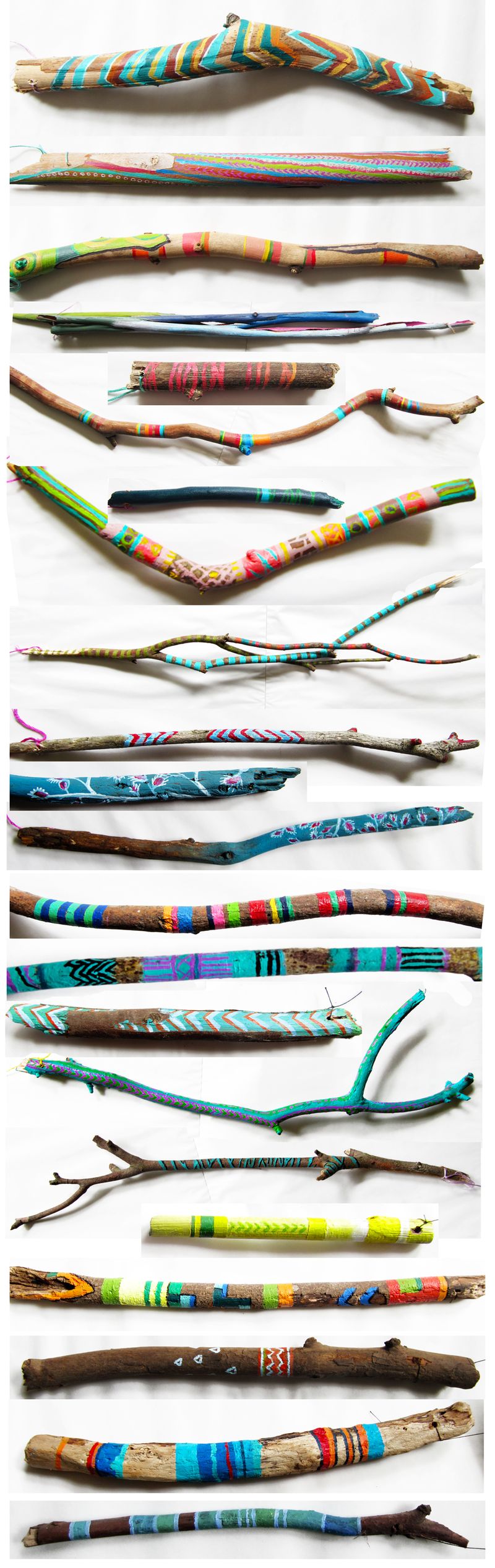 Painted Sticks Craft - DIY Inspiration - Nature Crafts for Kids | Small for Big