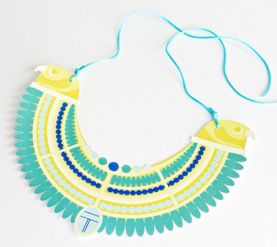 Egyptian Collar Necklace Craft - DIY Egyptian Queen Paper Crafts for Kids and Cricut Explore Air