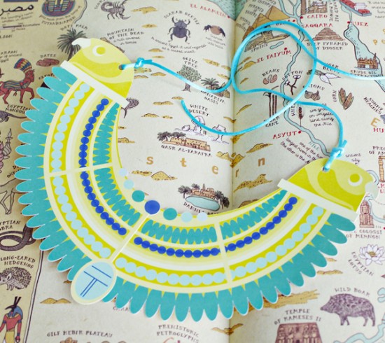 Egyptian Collar Necklace Craft - DIY Egyptian Queen Paper Crafts for Kids and Cricut Explore Air