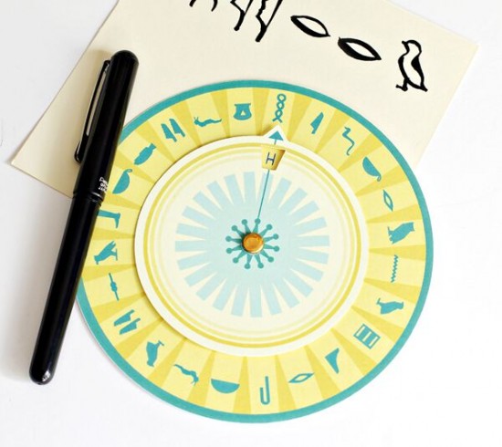 Egyptian Hieroglyphic Decoder Wheel - Send Secret messages - Printable Egypt Craft for Kids with Cricut