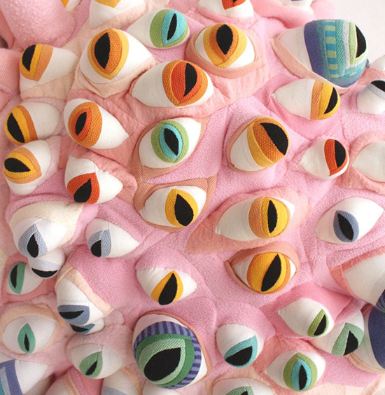 Cotton monsters by Jennifer Strunge - Upcycled stuffed art toys