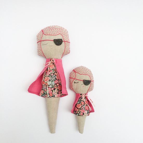 kathryn davey dolls - handmade eco-friendly dolls - modern pirate dolls