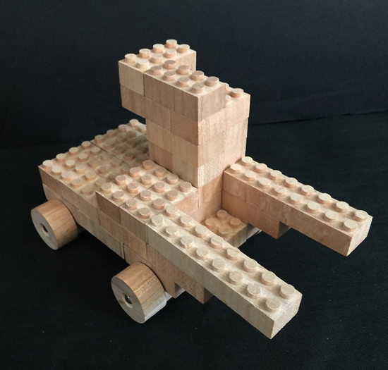Eco-bricks wooden building bricks like Legos - Ecofriendly construction toys